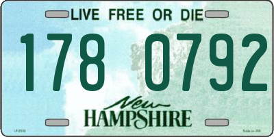 NH license plate 1780792