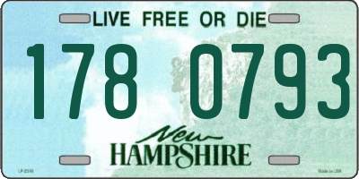 NH license plate 1780793