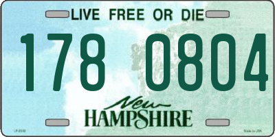 NH license plate 1780804