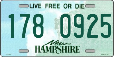 NH license plate 1780925