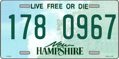 NH license plate 1780967