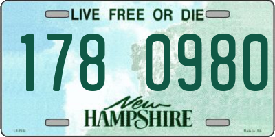 NH license plate 1780980