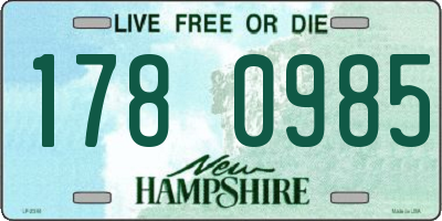 NH license plate 1780985