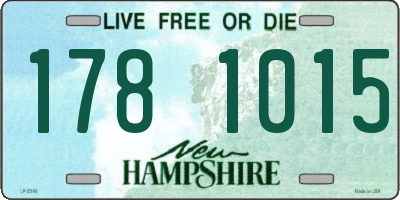 NH license plate 1781015