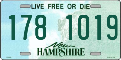 NH license plate 1781019