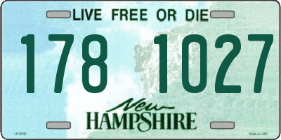 NH license plate 1781027