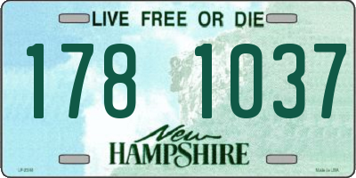 NH license plate 1781037