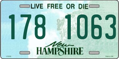 NH license plate 1781063