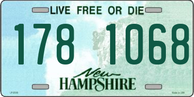 NH license plate 1781068