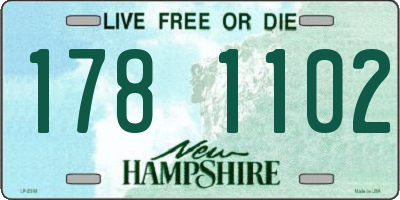 NH license plate 1781102