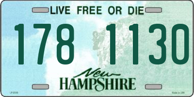 NH license plate 1781130