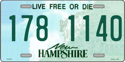 NH license plate 1781140