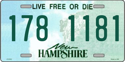 NH license plate 1781181