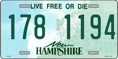 NH license plate 1781194