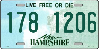 NH license plate 1781206