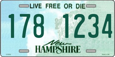 NH license plate 1781234