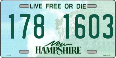 NH license plate 1781603