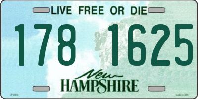 NH license plate 1781625