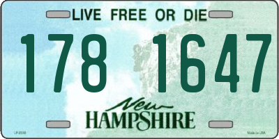 NH license plate 1781647