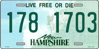 NH license plate 1781703