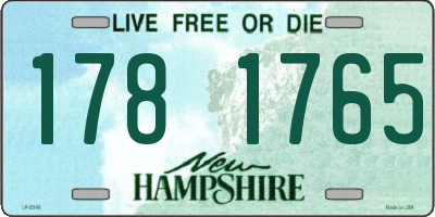 NH license plate 1781765