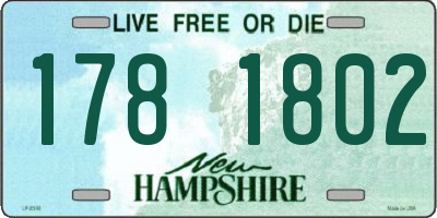 NH license plate 1781802