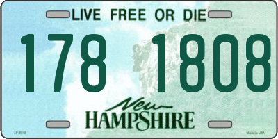 NH license plate 1781808