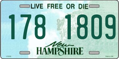 NH license plate 1781809