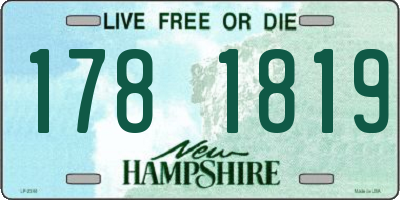 NH license plate 1781819