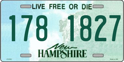 NH license plate 1781827