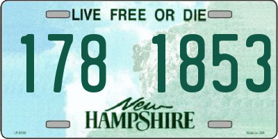 NH license plate 1781853