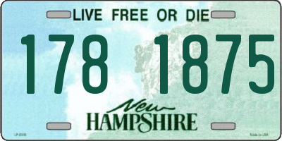 NH license plate 1781875