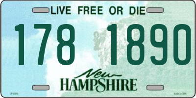 NH license plate 1781890