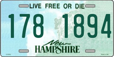 NH license plate 1781894
