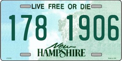 NH license plate 1781906