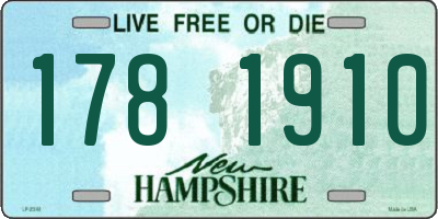 NH license plate 1781910