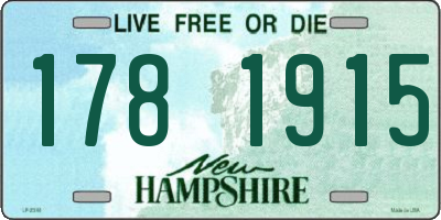 NH license plate 1781915