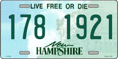 NH license plate 1781921