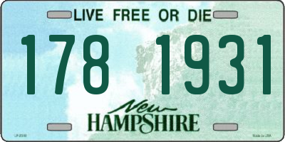 NH license plate 1781931