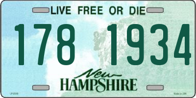 NH license plate 1781934