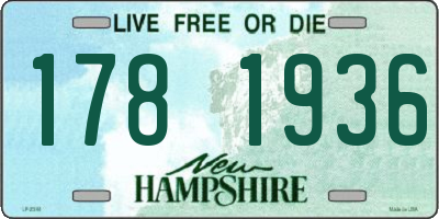 NH license plate 1781936