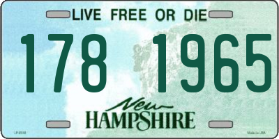 NH license plate 1781965