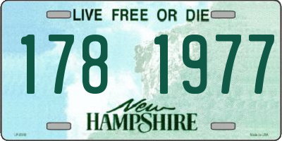NH license plate 1781977