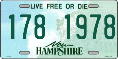 NH license plate 1781978