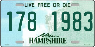 NH license plate 1781983