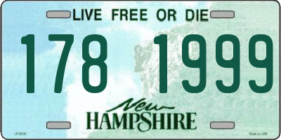 NH license plate 1781999