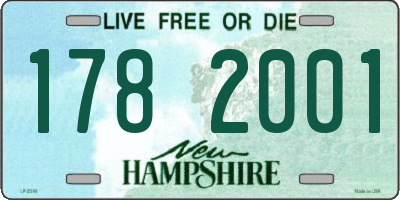 NH license plate 1782001
