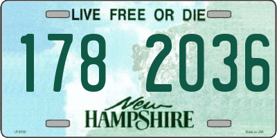 NH license plate 1782036