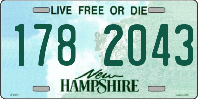 NH license plate 1782043