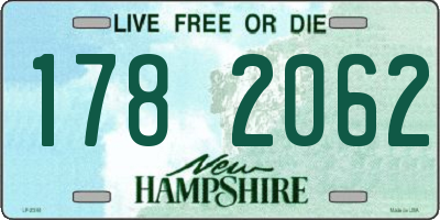 NH license plate 1782062